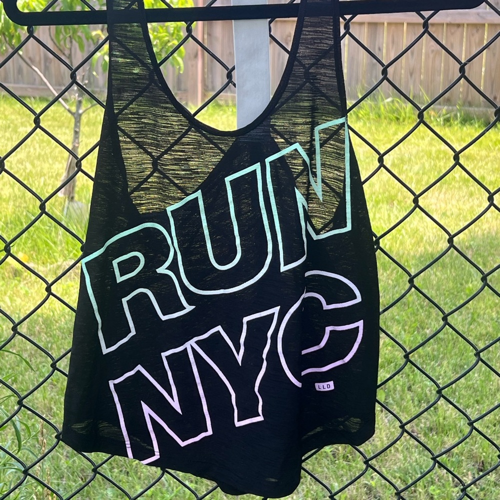 Aeropostale Black RUN NYC Tank Top